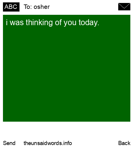 unsent message to osher