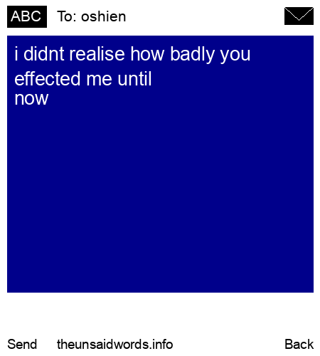 unsent message to oshien
