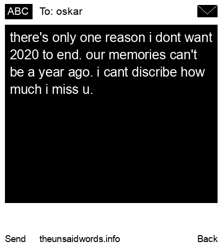 unsent message to oskar