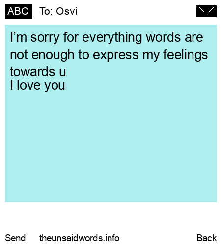unsent message to Osvi