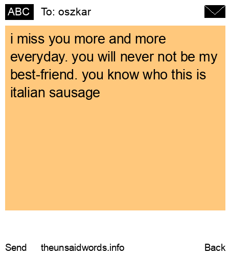 unsent message to oszkar