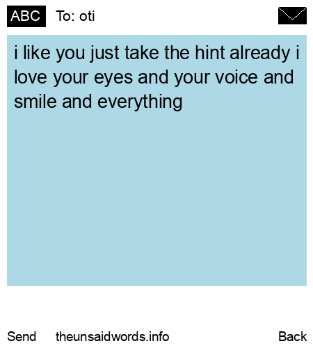 unsent message to oti