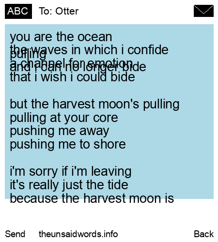 unsent message to Otter
