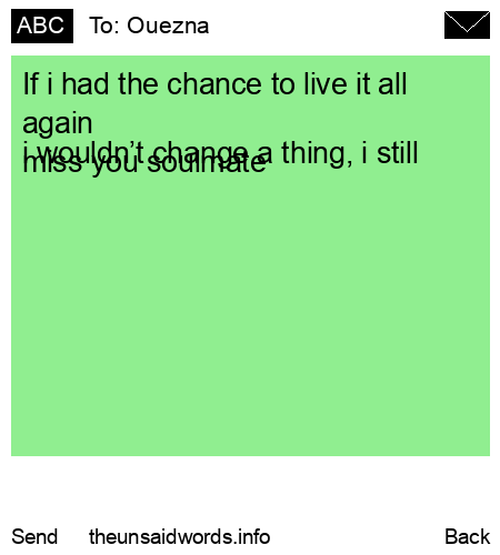unsent message to Ouezna 