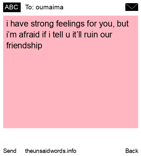 unsent message to oumaima