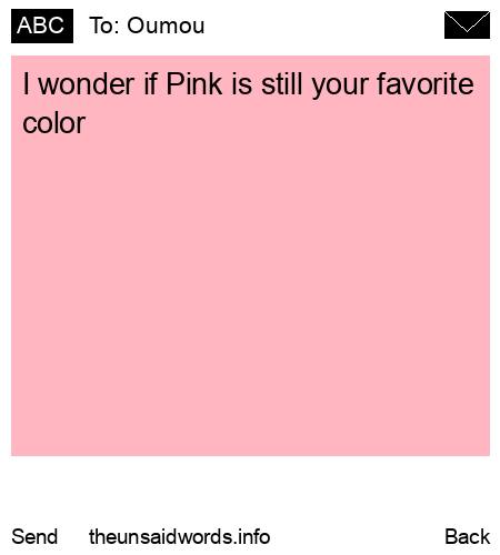 unsent message to Oumou