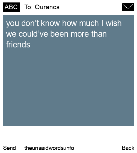 unsent message to Ouranos