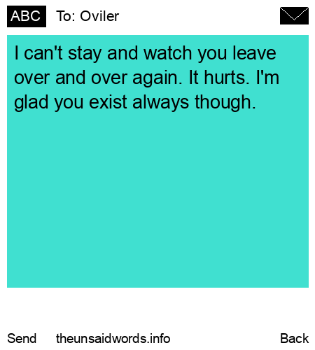 unsent message to Oviler