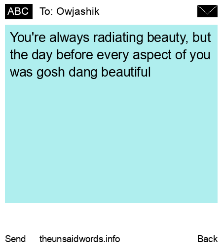 unsent message to Owjashik