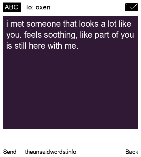 unsent message to oxen