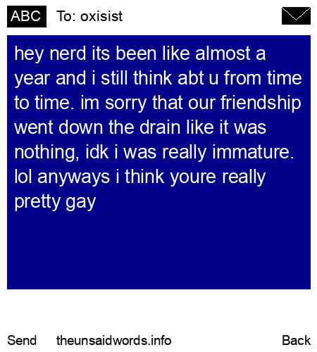 unsent message to oxisist