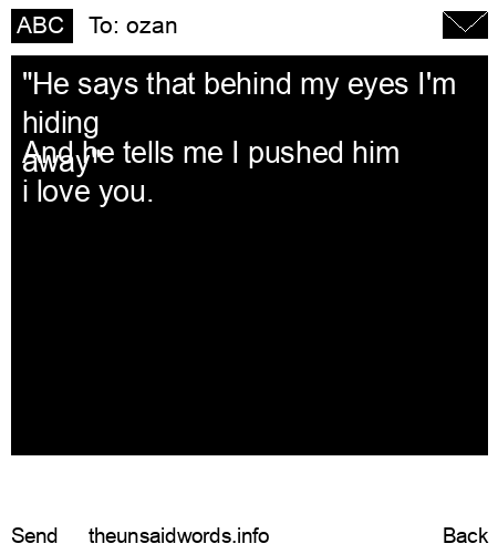 unsent message to ozan