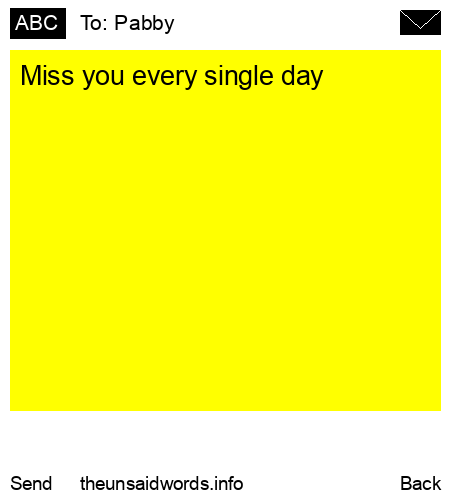 unsent message to Pabby