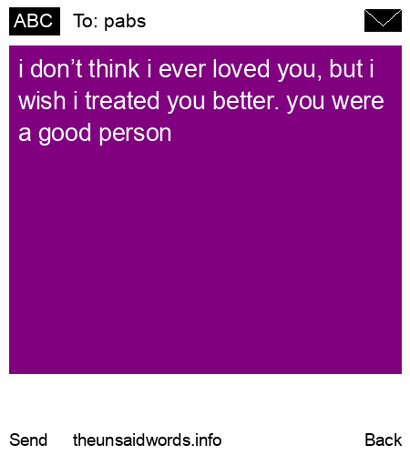 unsent message to pabs