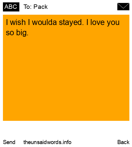 unsent message to Pack 