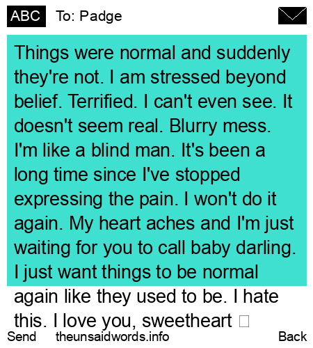 unsent message to Padge