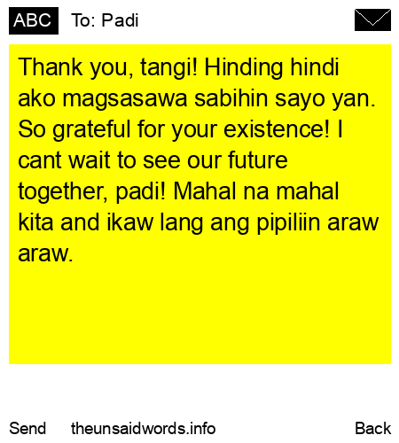 unsent message to Padi