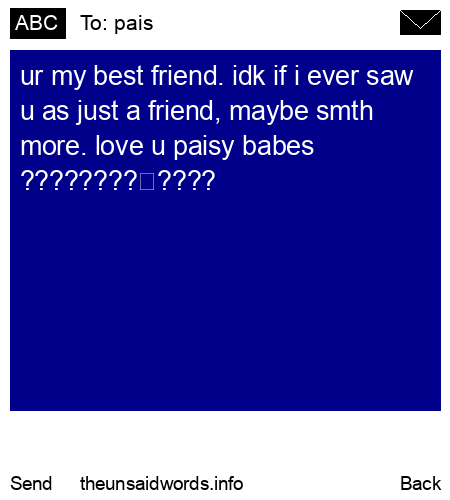 unsent message to pais