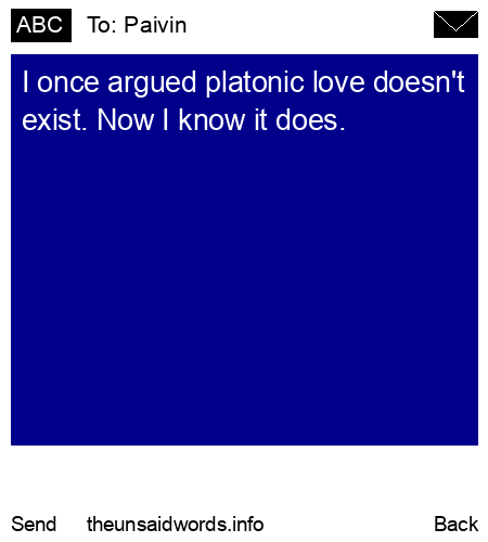 unsent message to Paivin