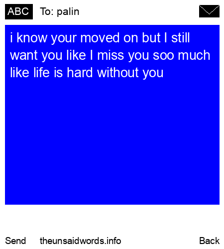 unsent message to palin