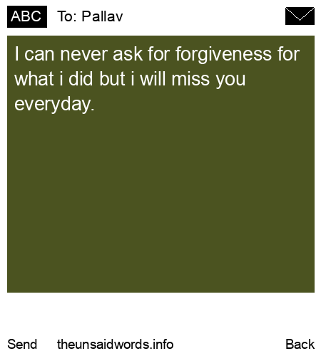 unsent message to Pallav