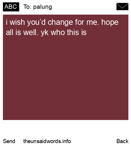 unsent message to palung