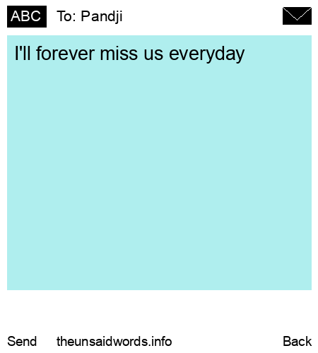 unsent message to Pandji