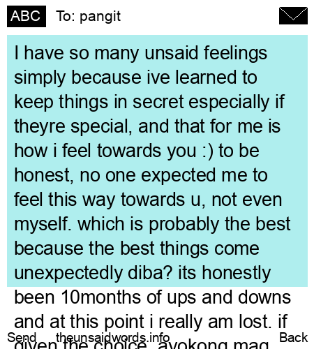 unsent message to pangit