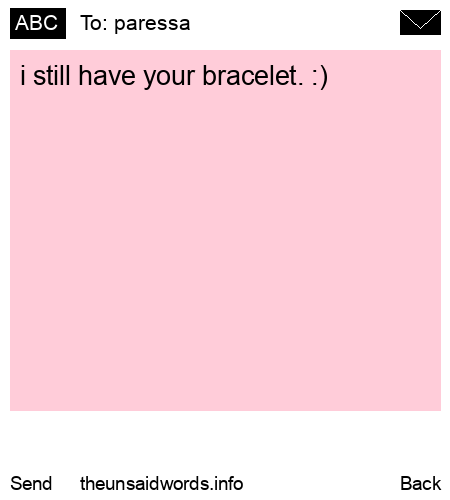 unsent message to paressa