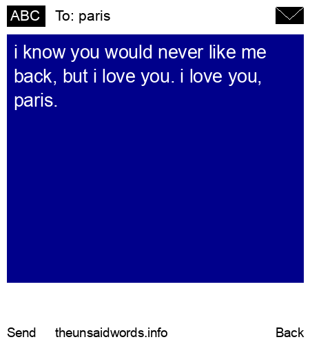 unsent message to paris