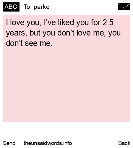 unsent message to parke