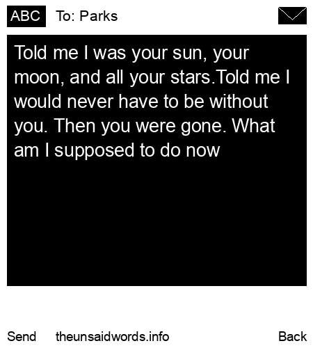 unsent message to Parks