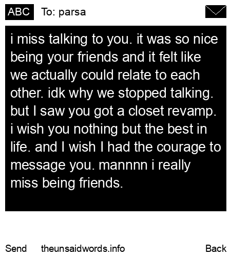 unsent message to parsa