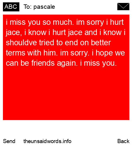 unsent message to pascale
