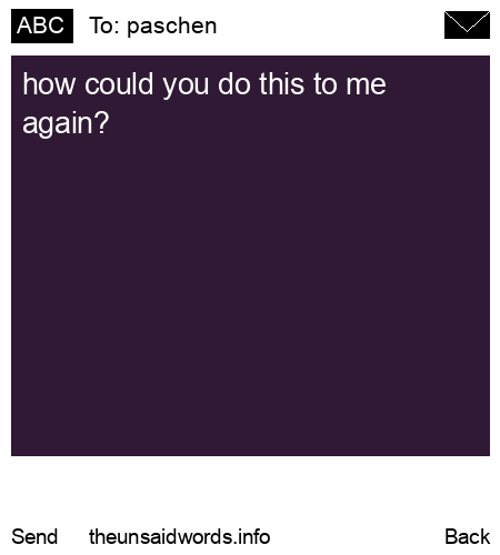 unsent message to paschen