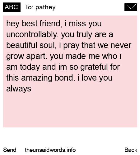 unsent message to pathey