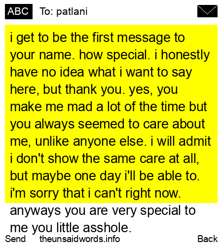 unsent message to patlani