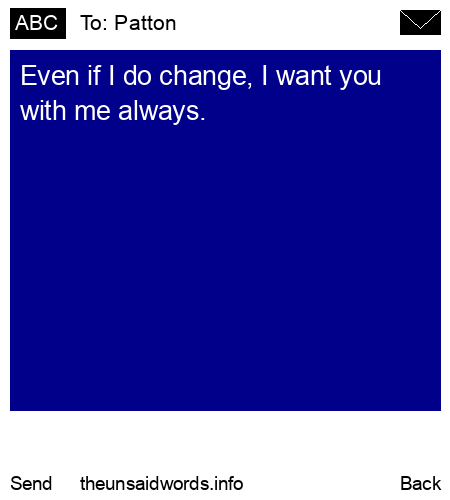 unsent message to Patton 