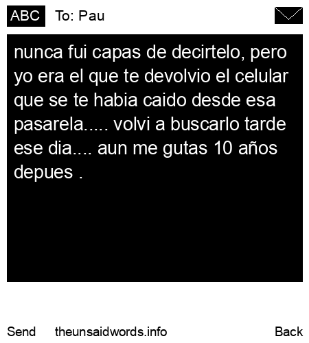 unsent message to Pau