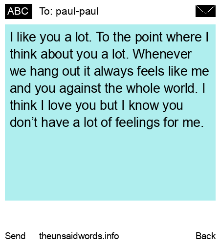 unsent message to paul-paul
