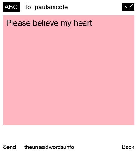 unsent message to paulanicole