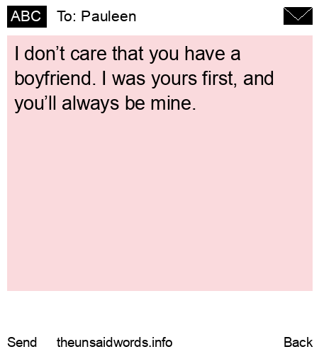 unsent message to Pauleen