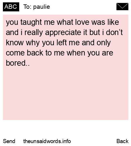 unsent message to paulie