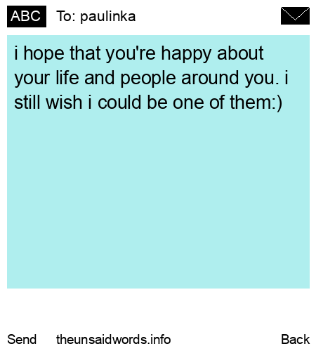 unsent message to paulinka