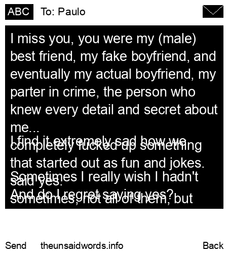 unsent message to Paulo