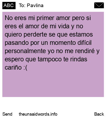 unsent message to Pavlina