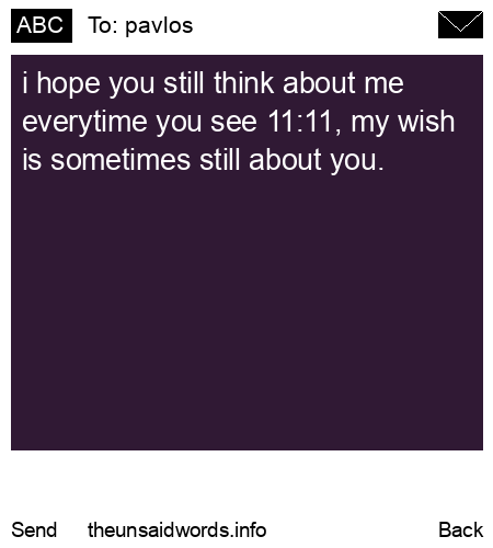 unsent message to pavlos