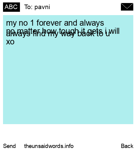 unsent message to pavni