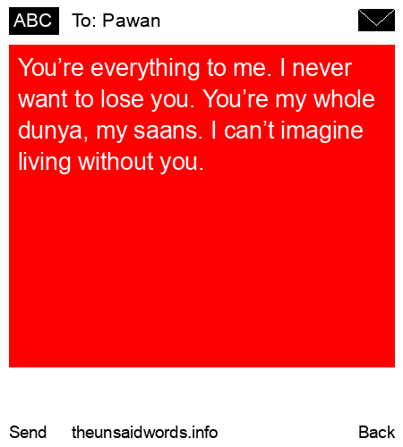 unsent message to Pawan