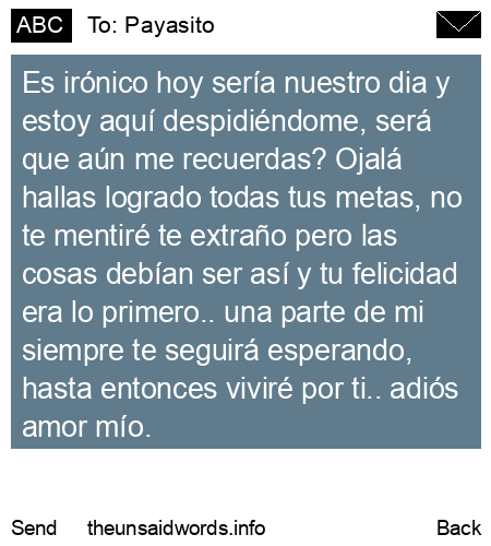 unsent message to Payasito